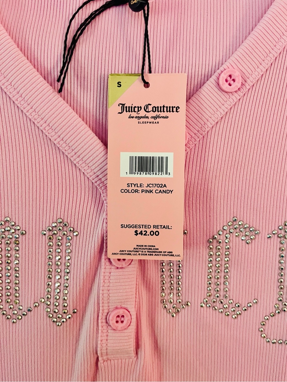 Juicy Couture Pink Rhinestone Logo Lounge Set w/ Pink JC Accessories NWT - Picture 5 of 9
